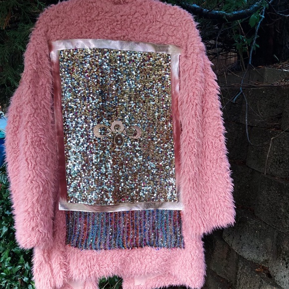 Customed Rose, Sequins and Bohemian Fuzzy Coat - Picture 8 of 12